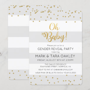 Oh Baby Modern Baby Shower-inbjudan Inbjudningar