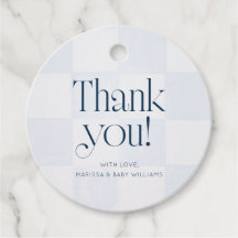 Oh Baby Modern Blue Checkered Baby Shower