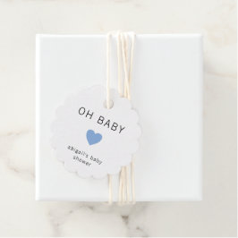 Oh Baby Modern minimalist Blue Boy Shower Gåvor Etiketter