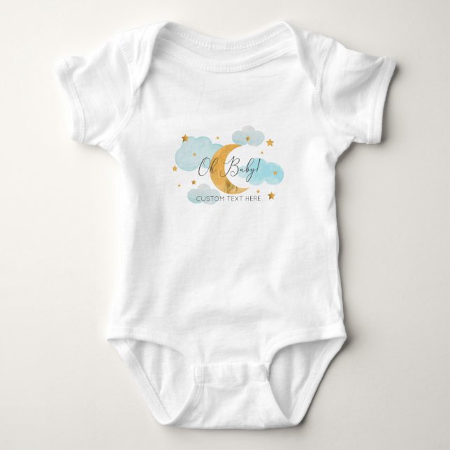 Oh Baby! Moon & Stars Bodysuit T Shirt (Framsida)