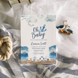 Oh Baby Nautical Baby Shower-inbjudan Inbjudningar