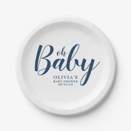 Oh Baby - Navy Blue Baby Shower