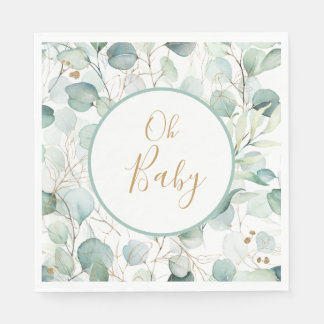 Oh Baby Papper Napkins Eucalyptus Baby Shower Pappersservett