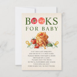 Oh Baby Pasta & Nappar Baby Shower Bok Request Inbjudningar