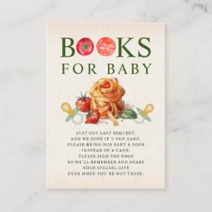 Oh Baby Pasta & Nappar Baby Shower Bok Request Tilläggskort