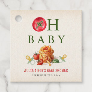 Oh Baby Pasta & Nappar Baby Shower Gåvor Etiketter