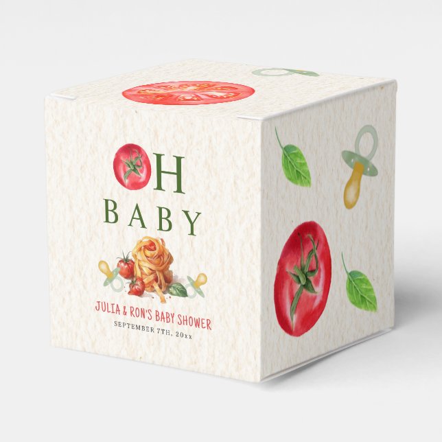 Oh Baby Pasta & Nappar Baby Shower Presentaskar (Framsidan Sidan)