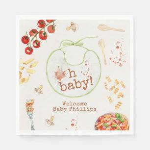 Oh Baby Pasta & Nappflaskor Neutrala Babyshower Pappersservett