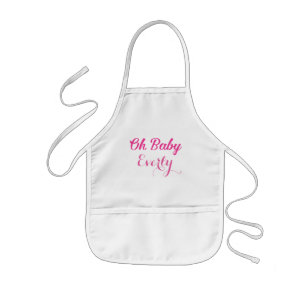 Oh Baby Personlig Rosa Girly Girl Barnförkläde