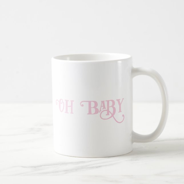 Oh Baby Personlig Rosa Girly Girl Kaffemugg (Höger)