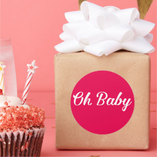 Oh Baby Personlig Rosa Girly Girl Runt Klistermärke