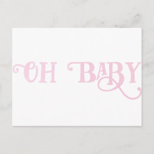 Oh Baby Personlig Rosa Girly Girl Vykort