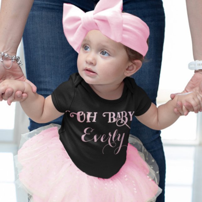 Oh Baby Personlig Rosa Tjejig Tjej Tee Shirt (Skapare uppladdad)