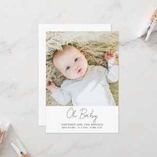 Oh Baby Photo Birth Notice