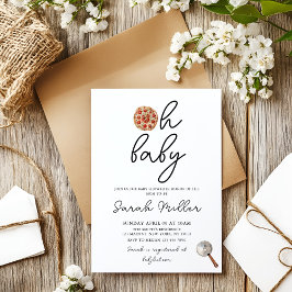 Oh Baby Pizza Baby Shower Inbjudningar
