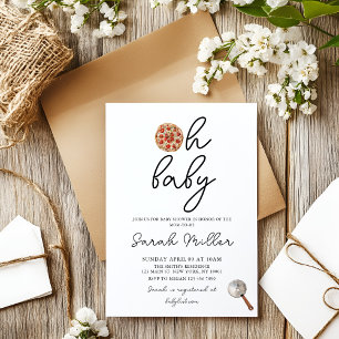 Oh Baby Pizza Baby Shower Inbjudningar