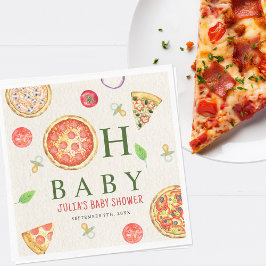 Oh Baby Pizza + Nappar Baby Shower Pappersservett