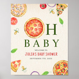 Oh Baby Pizza + Nappar Baby Shower Poster