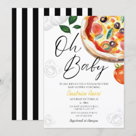 Oh Baby Pizza Nappar italiensk babyskor Inbjudningar