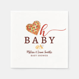 Oh Baby Pizza och Nappar Baby Shower Napkins - Pappersservett