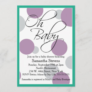 Oh Baby Posh Gender Neutral Baby Shower Inbjudningar