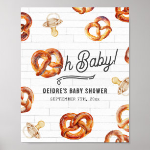 Oh Baby Pretzels & Nappar Baby Shower Welcome Poster