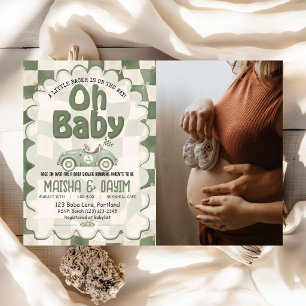 Oh Baby Racingbil Barnkalas Inbjudningar