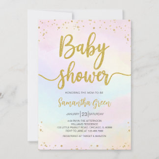 Oh Baby Rainbow Baby Shower Inbjudningar