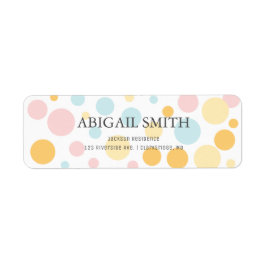 Oh Baby Roligt Polka dots Baby Shower-etikett Returadress Etikett