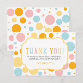 Oh Baby Roligt Polka dots Baby Shower Tack Inbjudningar