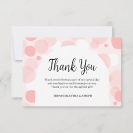 Oh Baby rosa arch Polka dots Girl Baby Shower Tack Kort