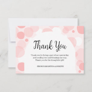 Oh Baby rosa arch Polka dots Girl Baby Shower Tack Kort