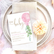 Oh Baby Rosa Balloon Eucalyptus Baby Shower