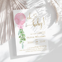 Oh Baby Rosa Balloon Eucalyptus Baby Shower