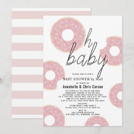 Oh Baby Rosa Donut Girl Baby Shower by Mail Inbjudningar