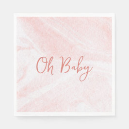 Oh Baby Rosa Marble Girl Baby Shower Pappersservet Pappersservett
