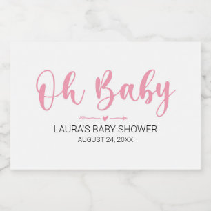 Oh Baby Rosa Mini Sparkling Vin Flaska etikett