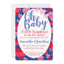 Oh Baby Rosa Red Sweethearts Baby Shower Blue