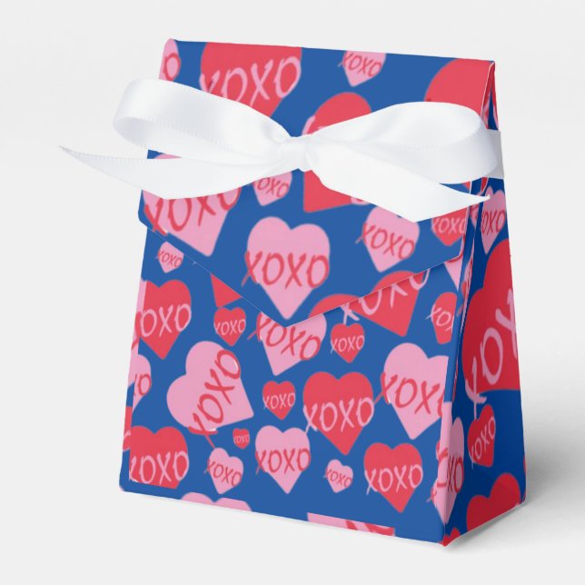 Oh Baby Rosa Red Sweethearts Baby Shower Blue Presentaskar (Framsidan Sidan)