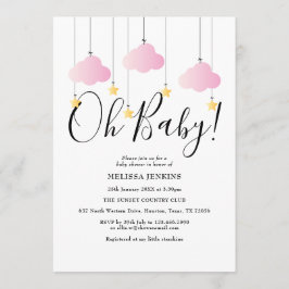 Oh Baby Rosa Twinkle Twinkle Baby Shower Sprinkle Inbjudningar
