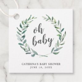 Oh Baby Rustic Greenery Gender Neutral Baby Shower Gåvor Etiketter