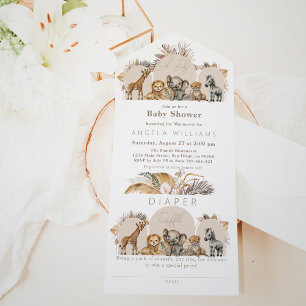 Oh Baby Safari Animals Boho Baby Shower
