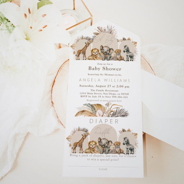 Oh Baby Safari Animals Boho Baby Shower (Skapare uppladdad)