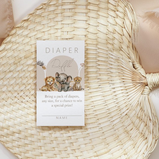 Oh Baby Safari Animals Boho Baby Shower-blalett Tilläggskort (Skapare uppladdad)