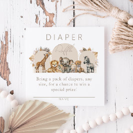 Oh Baby Safari Animals Boho Baby Shower-blalett Tilläggskort