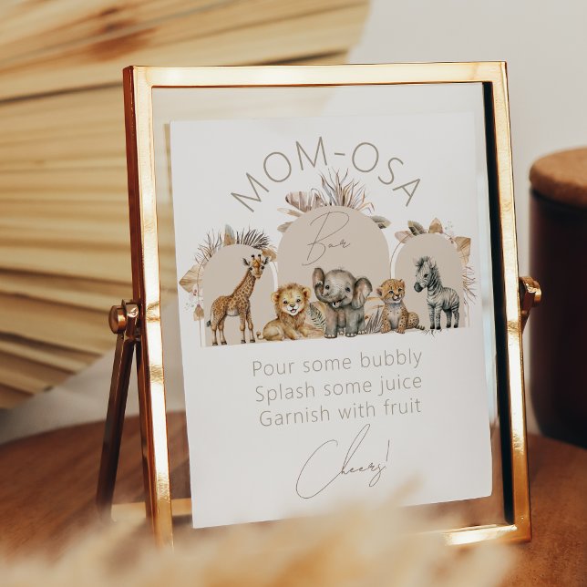 Oh Baby Safari Animals Boho Baby Shower pub Poster (Skapare uppladdad)