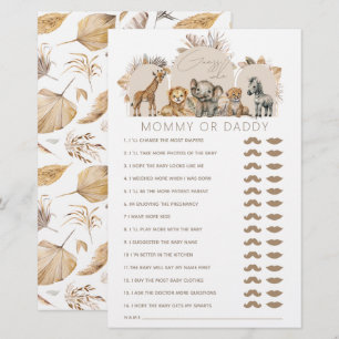 Oh Baby Safari Animals Boho Baby Shower-spel