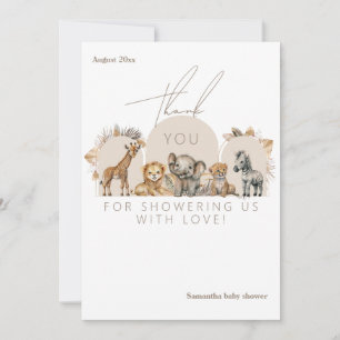 Oh Baby Safari Animals Boho Baby Shower Tack Kort