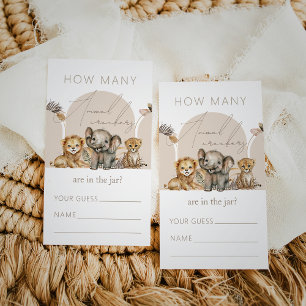 Oh Baby Safari Boho Shower animal ckrackare-match Tilläggskort