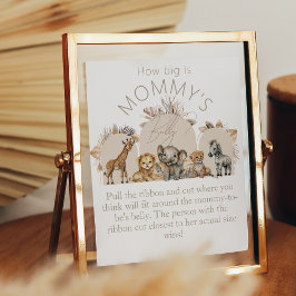 Oh Baby Safari Boho Shower Hur stort klockspel i m Poster